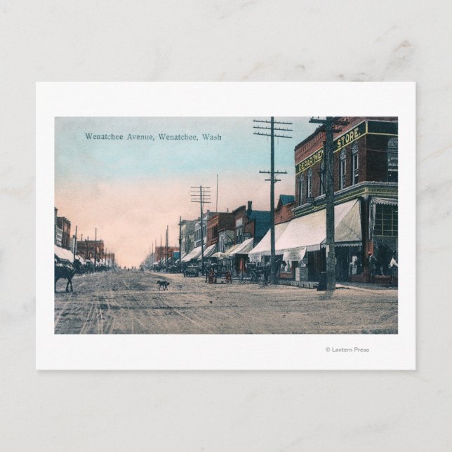 Street View of Wenatchee Avenue Postkarte (Vorderseite)