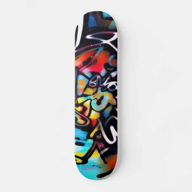 Streetart Chaos Colorful Graffiti Skateboard (Vorderseite)