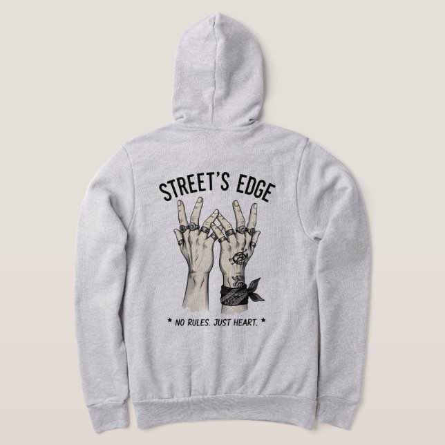 Street's Edge - Bold Urban Typografy Design Hoodie (AblageHinten)