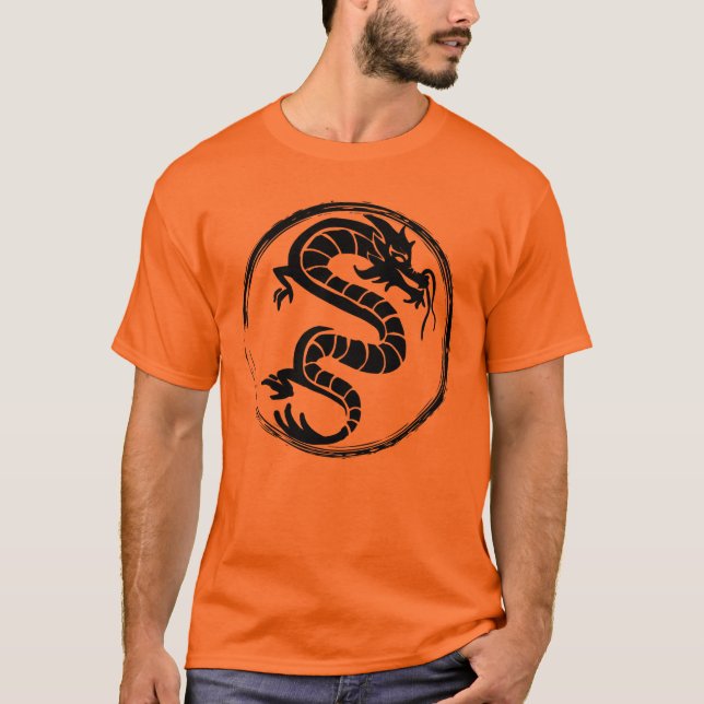 Streetwear Black Dragon T-Shirt (Vorderseite)