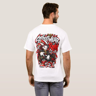 Streetwear-Hasen-König-Graffiti-Hase Herren T-Shir T-Shirt