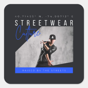 Streetwear-Kultur Urbaner Tanzstil Quadratischer Aufkleber