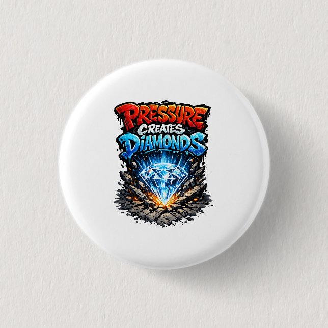 Streetwear Motivation Graphic Button (Vorderseite)