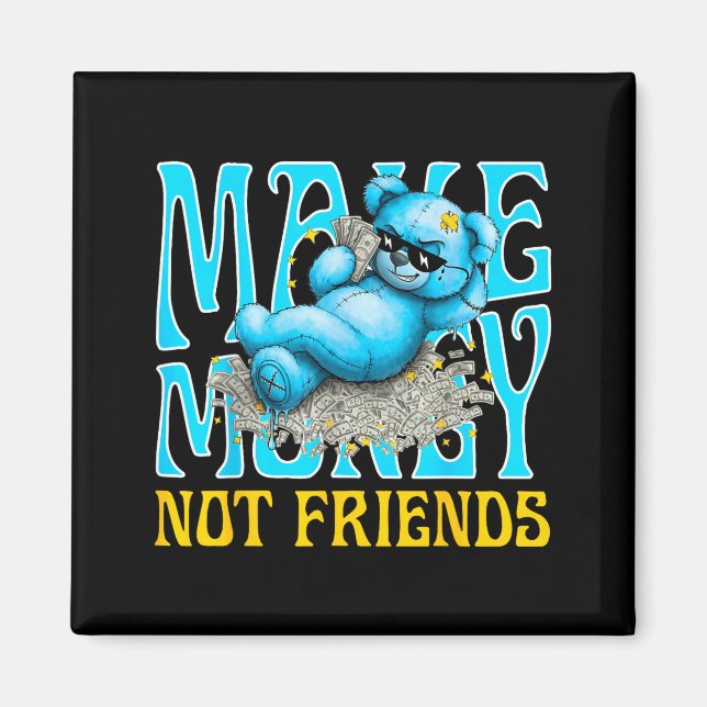 Streetwear Retro Matching Gamma Blue Funny Make Mo Magnet (Vorne)