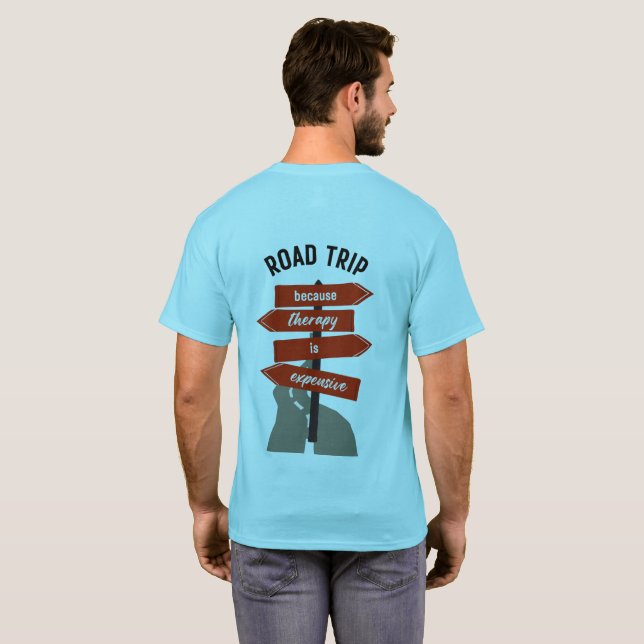Streetwear Road Trip Herren Basic T-Shirt (Schwarz voll)