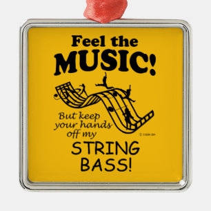 Streichebass spürt die Musik Ornament Aus Metall