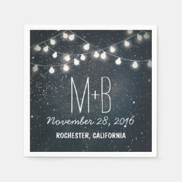 Streichelight Stars Hochzeit Serviette