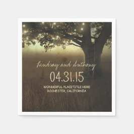 Streichelleuchten rustikale Hochzeitspapiere Servi Serviette