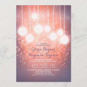Streichellichter & Laternen Blush Pink Hochzeit ei Einladung
