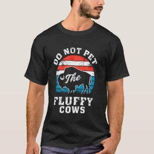 Streicheln Sie die flauschigen Kühe Bison Büffel L T-Shirt