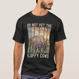 Streicheln Sie die Flauschrinder Yellowstone Bison T-Shirt