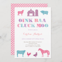 Streichelzoo-Party, alte Macdonald Farm Einladung