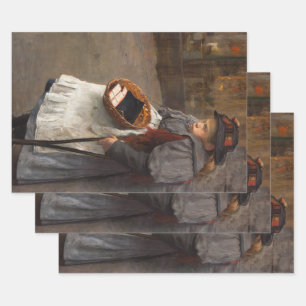 Streichholzmädchen Arme Straßenjunge Städtische Ar Geschenkpapier Set