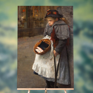 Streichholzmädchen armes Straßenkind städtische Ar Acrylschild