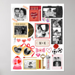 Streichholzschachtel-Bildcollage Perfekte Übereins Poster