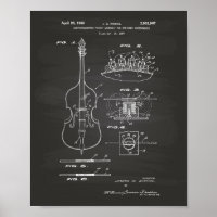 Streichinstrumente 1960 Chalkboard für Patentkunst