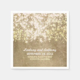 Streichlampen Vintage Papierservietten aus goldfar