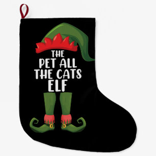 Streichle alle Katzen Elf passend zur Familie Weih Großer Weihnachtsstrumpf