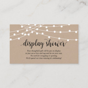 Streichlichter, Farm Kraft themed, Display-Dusche Begleitkarte