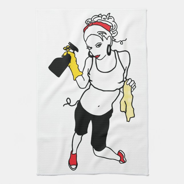 Streichreinigung Geschirrtuch (Vertikal)