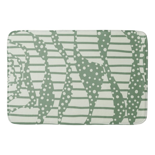 Streifen 2 - Grün Badematte (Vorderseite)