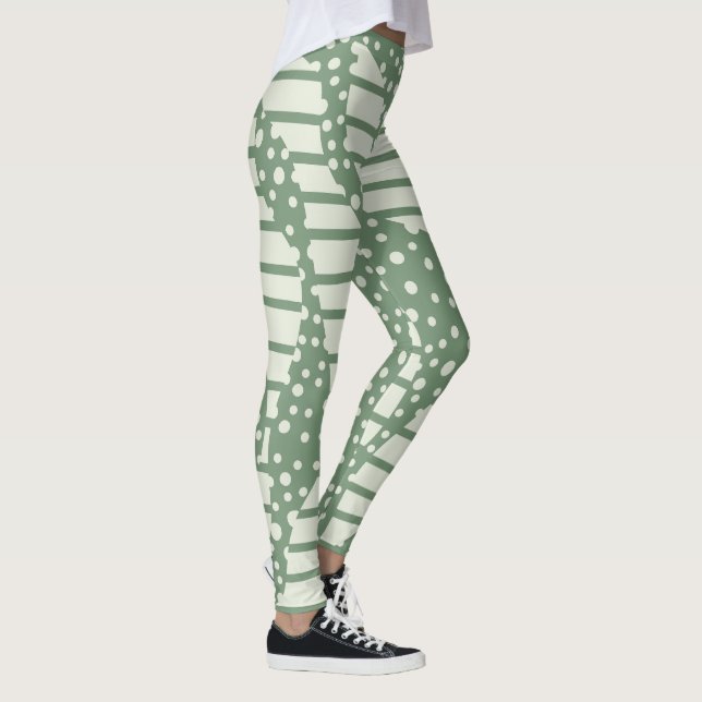 Streifen 2 - Grün Leggings (Rechts)