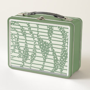 Streifen 2 - Grün Metall Brotdose