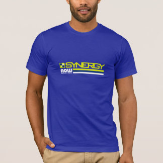 Streifen auf blauem Medium T-Shirt