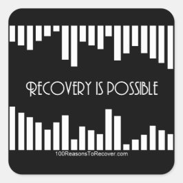 Streifen-Aufkleber - Klein Quadratischer Aufkleber