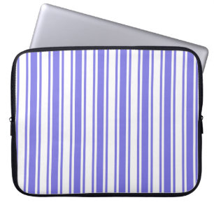 Streifen aus blauem und weißem Süßwarenmotiv Laptopschutzhülle