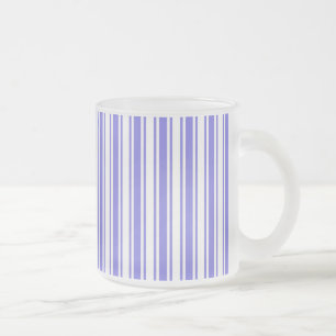 Streifen aus blauem und weißem Süßwarenmotiv Mattglastasse