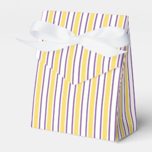 Streifen aus gelben, lila und weißen Süßigkeiten Geschenkschachtel