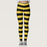 Streifen aus gelben, schwarzen Honigbienen Leggings<br><div class="desc">Gelbe schwarze Honigbienenstreifen-Streifen überall auf bedruckten Leggings-Strumpfhosen</div>