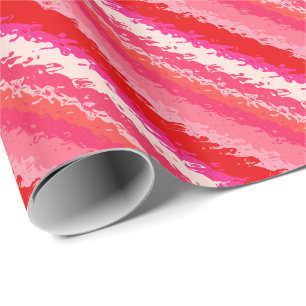 Streifen aus Glas - Korallenfarben Geschenkpapier
