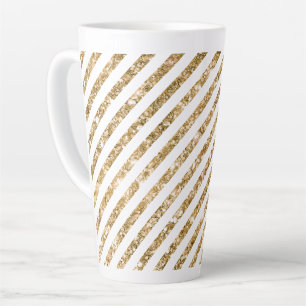 Streifen aus Gold Glitzer Milchtasse