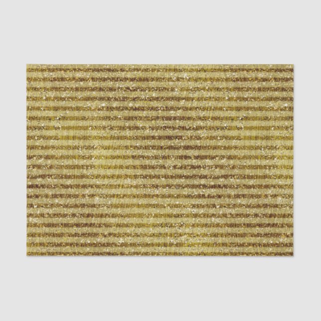 Streifen aus Gold Glitzer Seidenpapier (Vorderseite)