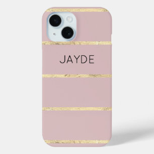 Streifen aus Gold und rosafarbenes Handy Case-Mate iPhone Hülle