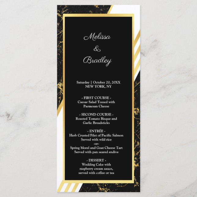 Streifen aus goldfarbenem Marmor, typografisch sch Programm (Vorderseite)