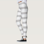 Streifen aus grauem weißem Candy Leggings<br><div class="desc">Leggings aus grauweißem Candy Stripes.</div>