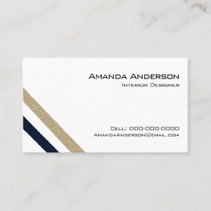 Streifen aus Navy/Beige Visitenkarte