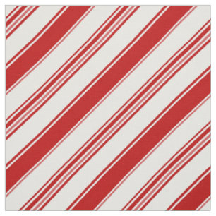 Streifen aus rotem und weißem Candy Cane (groß) Stoff