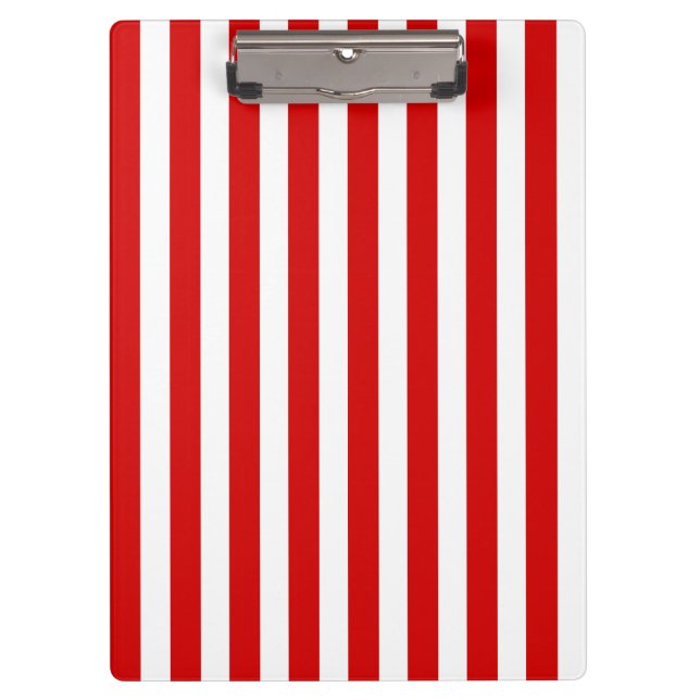 Streifen aus rotem und weißem Süßigkeiten Klemmbrett (Vorderseite)