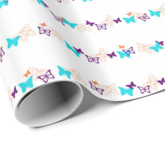 Streifen aus Schmetterlingsbauweise Geschenkpapier