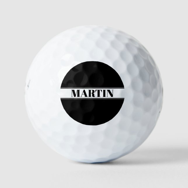 Streifen aus schwarzem und weißem Individuelle Nam Golfball (Vorderseite)