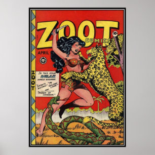 Streifen aus Vintagem Comic - Poster