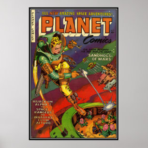 Streifen aus Vintagem Comic - Poster