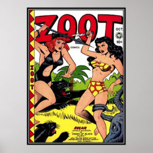 Streifen aus Vintagem Comic - Poster