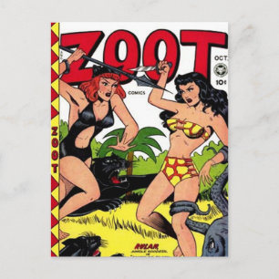 Streifen aus Vintagem Comic - Postkarte