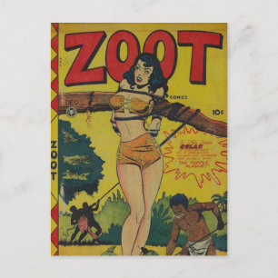 Streifen aus Vintagem Comic - Postkarte