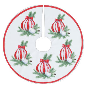 Streifen-Baumkronen Polyester Weihnachtsbaumdecke